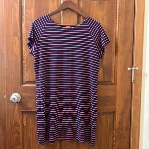 Sail to Sable preppy pink and blue stripe dress